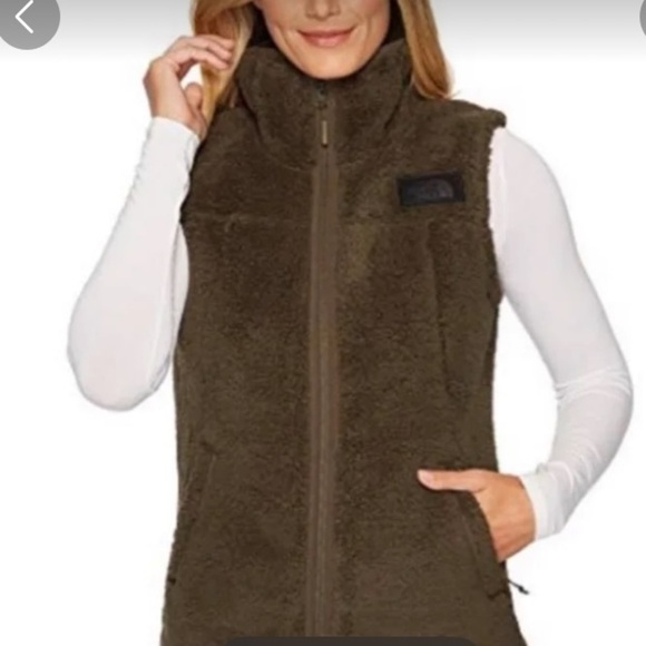 The NORTH FACE Size S taupe green campshire Sherpa zippered vest - Picture 2 of 9